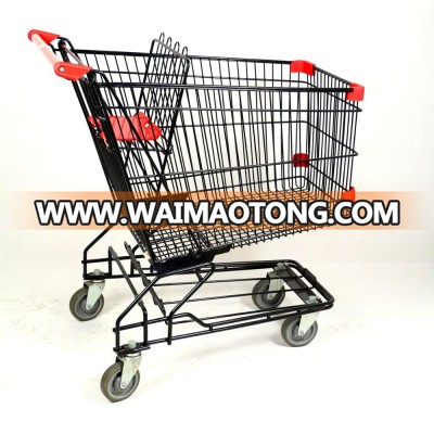 Chrome Plating 150L Asian Style Shopping Trolley